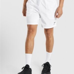 Gymshark 7” Mens Athletic Shorts - White